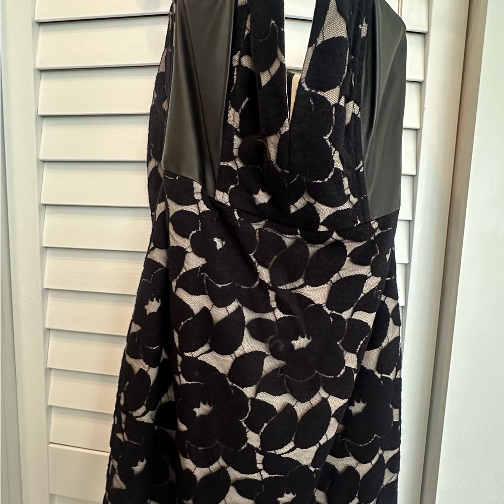 Elegant Black and White Floral Dress